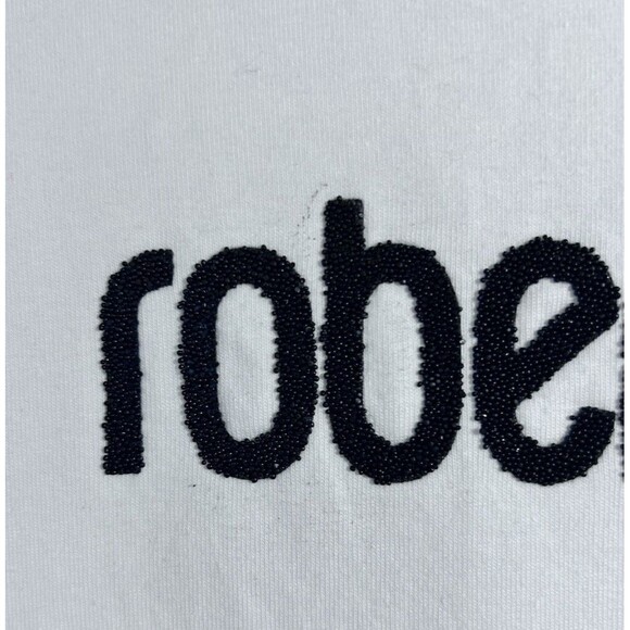 Roberto Cavalli Womens Logo Print White SS T Shirt Size M made In Italy - Picture 3 of 12